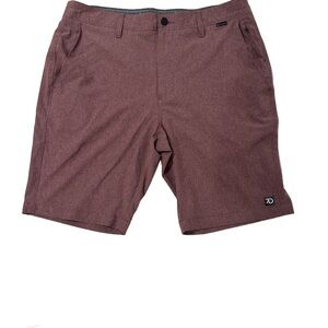 7 Diamonds Burgundy Flat Front Shorts Modern Design